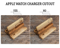 Organizador de estación de carga de madera Estación de acoplamiento personalizada Organizador de reloj Soporte de teléfono de madera