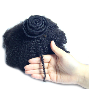 Lot de Cheveux Humains Vierges Remy de Haute Qualité avec Closure, <span class=keywords><strong>Tissage</strong></span> de Cheveux Humains Afro Crépus Bouclés 4C de Mongolie pour Femmes Noires - Product Image 2