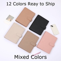 Yihe 6 anneaux A5 Agenda liant planificateur couverture de cahier en cuir de litchi en relief 35MM argent mensuel/quotidien/hebdomadaire cadeau de bureau pour