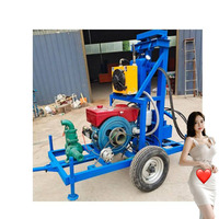 Petite machine portative de forage de puits d'eau de profondeur de 100m à vendre en Afrique du Sud, au Japon, en Inde