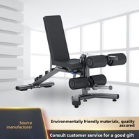 Appareil d'exercice multifonctionnel commercial pour abdominaux et haltères, banc de musculation complet