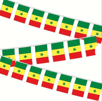 Drapeau publicitaire du Sénégal, Drapeau de rétroviseur de voiture, Drapeau en guirlande, Porte-clés, Lunettes, Écharpe, Chapeau, Bracelet, T-shirts, Sac, Collier