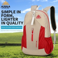 Tas Ransel Hiking Outdoor Unisex Tahan Air Ultra Ringan Bernapas Luas Multi Kantong Lipat Portabel Tahan Lama