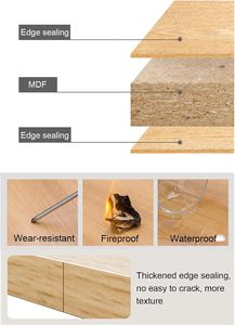 Escritorio plegable portátil para ordenador portátil, <span class=keywords><strong>mesa</strong></span> de <span class=keywords><strong>estudio</strong></span> de lectura para espacio pequeño, dormitorio, sala de estar, escritorio - Product Image 3