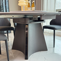 Nouvelle table à manger ovale haut de gamme avec design moderne pliable et extensible, mobilier de salle à manger écologique pour la maison