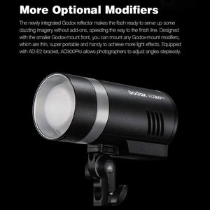 Flash <span class=keywords><strong>de</strong></span> studio portable Godox AD300Pro 300Ws TTL HSS 2.4G sans fil pour Sony Canon Nikon Fuji Olympus - Product Image 6