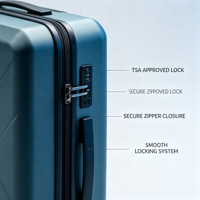 Ensemble de valises rigides en PC à motif géométrique diagonale personnalisé, avec roulettes pivotantes, serrure TSA, logo et couleur personnalisables, faible MOQ