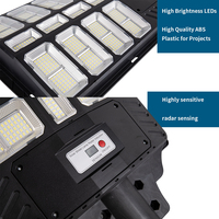 Lampadaire Solaire LED Tout-en-Un Professionnel 600W 800W 1000W IP65 ABS, Éclairage Extérieur avec Garantie 1 An et Faisceau 270°