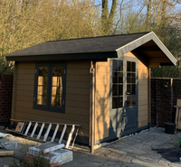 Maisons modulaires EASYGREEN Série E en bois et acier, sandwich WPC, pour villas, appartements, gymnases, parcs, abris de jardin, chambres, extérieurs - Garantie 5 ans