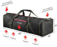 Sac de rangement robuste pour matériel de batterie de 40 pouces – Housse de protection légère pour pieds de cymbales et accessoires de batterie
