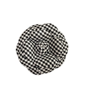 6.6cm cao cấp kẻ sọc Camellia kẹp tóc nhỏ hoa thơm Clip nhiều màu mạ hợp kim Trâm pins cho thời trang - Product Image 5