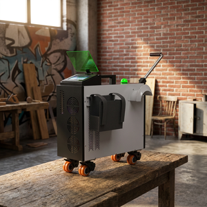 Machine de nettoyage au laser pulsé refroidie par air de 1000 W, outil de décapage de la rouille industriel portable haute puissance, décapant de <span class=keywords><strong>peinture</strong></span> pour métal et bois - Product Image 3