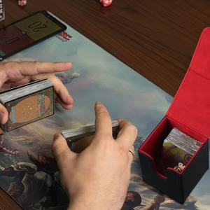 चुंबकीय लॉकिंग क्षैतिज ट्रेडिंग कार्ड मामले कस्टम चमड़े के खेल ugoh/yugoh/tcg कार्ड डेक भंडारण बॉक्स - Product Image 6