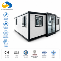 Casa Contenedor Plegable de Doble Ala Expandible FengYuan, Casa Modular Móvil, Villa para Campamento de Trabajadores, Venta al por Mayor de Fábrica