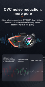 カスタムロゴプリントオートバイインターホンY80-2Xブルートゥース5.0 4 EQエフェクト1000MAH2人モーター500Mインターホンヘルメット用 - Product Image 3