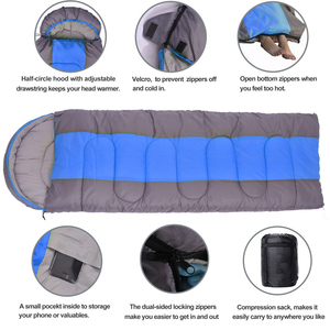 Saco de Dormir para Exteriores Ultraligero para 3/4 de Temporada, para Clima Frío de Invierno, de Nailon con Plumón de Ganso, Impermeable, Ecológico - Product Image 4