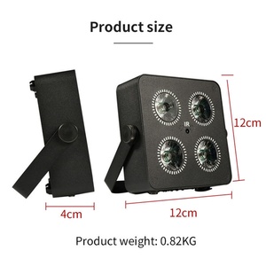 AICPOSE 4x18W LED RGBWA UV 6 en 1, Luz Par LED Inalámbrica con Batería, Mini Luz de Fiesta con Batería, DMX Inalámbrico 2.4G - Product Image 5