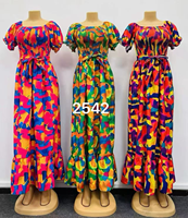 Damen Blumen-Patchwork Satin Kaftan Abaya Kleid mit Fledermausärmeln Langes Maxi-Gewand Afrikanische Damen Islamische Kleidung Großhandel