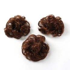 Arancione marrone 3P Set di extension per capelli in rilievo con frattaglie fascia cacca di alta qualità pezzi di capelli umani - Product Image 1