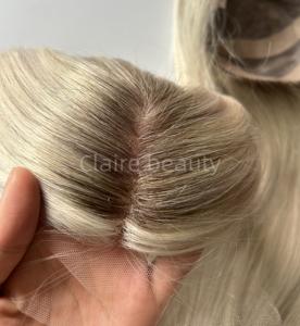 Peluca de Alta Calidad <span class=keywords><strong>para</strong></span> <span class=keywords><strong>Mujeres</strong></span> Europeas, Accesorio <span class=keywords><strong>para</strong></span> el Cabello, Cabello Lacio con Resistencia al Calor, Adecuada <span class=keywords><strong>para</strong></span> <span class=keywords><strong>Mujeres</strong></span> con Calvicie - Product Image 5