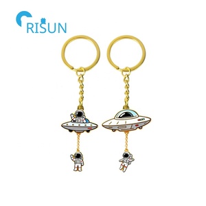 Op Maat Gemaakte Panda Kat Haai Astronaut Bungelend Scharnier Scharnierende Charme Llavero Sleutelhanger Ring Sleutelhanger Custom Bengelen Charme Sleutelhanger - Product Image 5