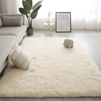 Tapis shaggy abstrait moderne en polyester, soie et laine, doux, moelleux, rembourré, écologique, antidérapant, couleur personnalisable