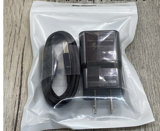 Black charger and cable