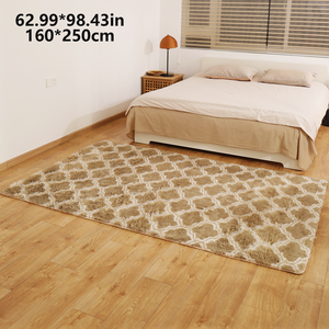 Thiên nhiên hiện đại xù xì Thảm phòng khách lớn thảm có thể giặt sàn Mat Fluffy thảm tùy chỉnh xù xì thảm và thảm kẻ sọc <span class=keywords><strong>Polyester</strong></span> - Product Image 6