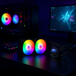 Enfriador Líquido para CPU COOLMOON ARGB de 120 mm, 2200 RPM, Rodamiento Fluido, 65cfm, para Entusiastas de la Computación - Product Image 2