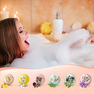 Bombas de Baño de Aromaterapia Más Vendidas, Aceite Esencial con Aroma a Leche de Rosas, Flor de Frigir, Ingredientes 100% Naturales, Hidratante, Fabricante - Product Image 6