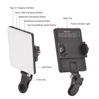 Shingel Min téléphone intelligent caméra Photo Selfie LED lumière de remplissage lampe de paume en direct maquillage réunion lumière vidéo