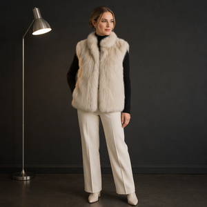 <span class=keywords><strong>Manteau</strong></span> en fausse <span class=keywords><strong>fourrure</strong></span> de vison à <span class=keywords><strong>prix</strong></span> d'usine, longueur 100 cm, col châle tricolore, gilet en <span class=keywords><strong>fourrure</strong></span> shaggy pour femme, hiver - Product Image 1