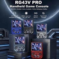 Consola de Juegos Retro Portátil RG43V Pro, Pantalla IPS de 4.3 Pulgadas, Sistema Dual con CPU RK3562, +22000 Juegos, Compatible con Red WiFi