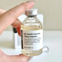 Essence raffermissante au collagène et peptides de soie coréenne, multi-peptides de soie en ampoule sérum liftant intensif pour le visage, anti-rides
