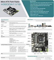 Cartes mères Esonic Micro ATX AMD A320 B450 AM4 LGA1331 2 * DDR4 pour processeur de bureau AMD 1000/2000/3000/4000/5000