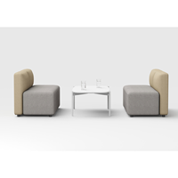 Ensemble de canapés modulaires modernes en tissu écologique et métal, mobilier commercial pour salle d'attente, bureau, hall, hôpital, école, hôtel