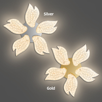 Lampe de plafond romantique pour chambre à coucher, design moderne, LED, forme de fleur, base en fer, alimentation AC, haute luminosité