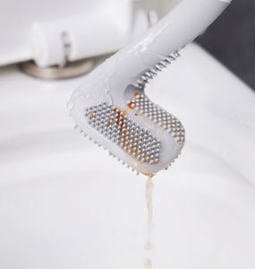 Ánh nắng mặt trời New Arrival Golf Shape mềm Silicone TPR nhà vệ sinh Scrubber bàn chải chủ chất lượng phòng tắm làm sạch bàn chải với PP chất liệu - Product Image 4