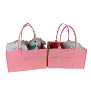 Wholesale Hot sales Felt Baby Diaper Caddy Bag Mummy Storage Bag Nappy Diaper Tote Bag for Nursery Organizer