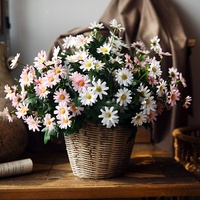 Op voorraad Kleine Kunstzijde Daisy Bloemen Miniatuur Kunstbloemen 3D Geprint Foto Props Bruiloft Huis Bloemstukken
