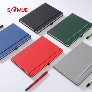 Tùy Chỉnh Màu Đỏ Cứng Bìa Notepad A5 Thiết Kế In PU Da Máy Tính Xách Tay Với Đàn Hồi Bút Vòng Quà Tặng Văn Phòng Trường Kinh Doanh Giấy - Product Image 4