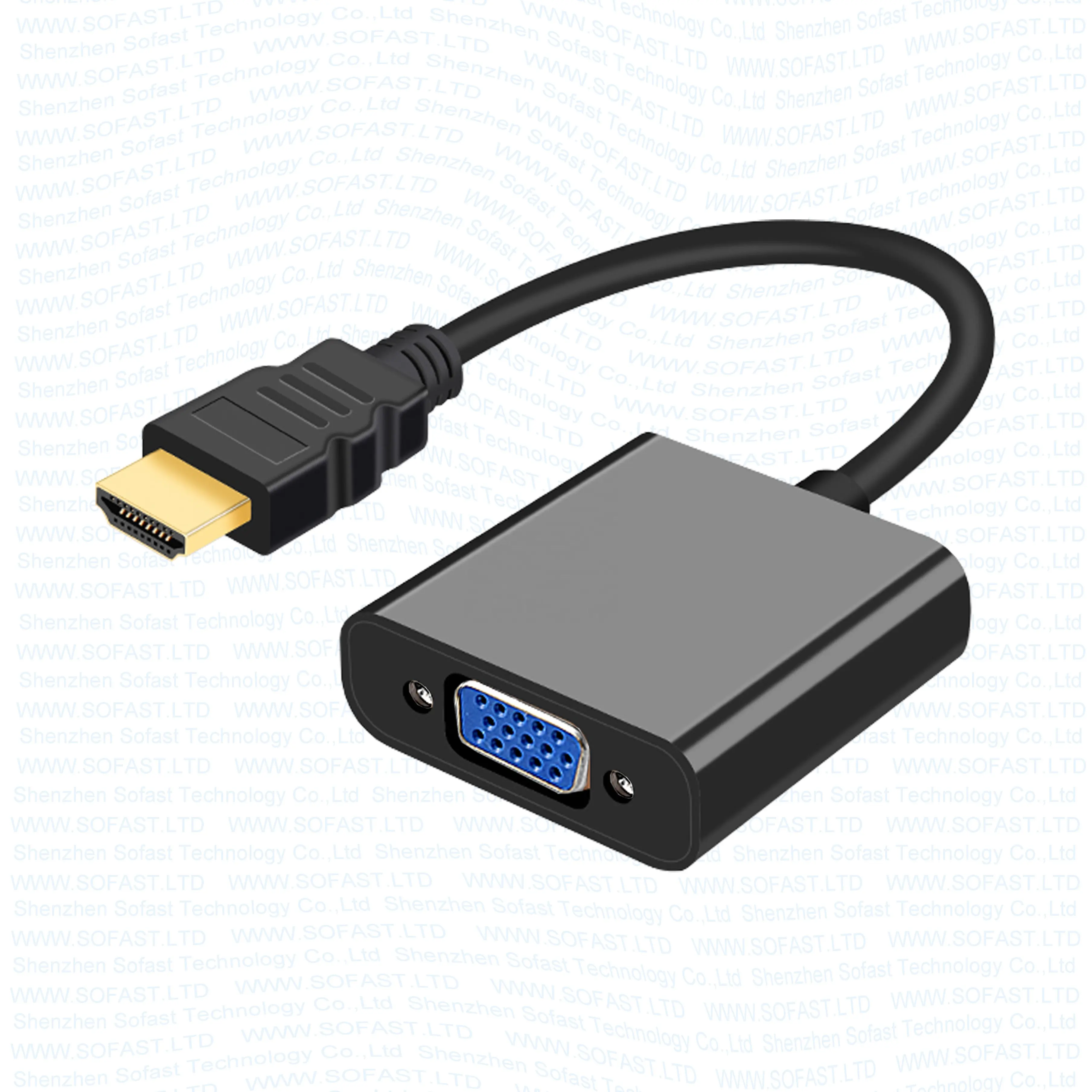 Digital to Analog signal transfer HD to VGA Converter Cable 1080P Audio and video conversion HD to VGA Adapter