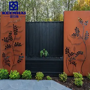 Recinzione con taglio Laser da giardino moderno e minimalista con recinzione a lama verticale in alluminio rivestita di polvere nera