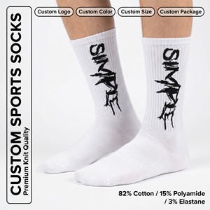 Calcetines Deportivos Personalizados al por Mayor con Logotipo, Calcetines de Algodón Peinado Suave de Primera Calidad, Transpirables y Antideslizantes para Baloncesto - Product Image 1