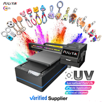 Imprimante UV rotative FULIYIN XP600 6090 360 avec caméra CCD, localisation visuelle, plateau plat irrégulier, 4 têtes, semi-automatique, flex, auto-duplex