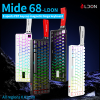 LDON 68 Keys Magnetic Switch Keyboard 8000Hz Wired USB RGB PBT Keycaps for PC Gaming New Aluminum Alloy Mechanical for Desktop