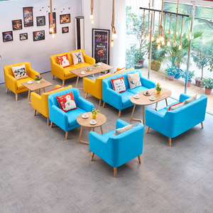 Silla Doble de Madera Maciza Moderna para Cafetería, Restaurante Occidental, Tienda de Té con Leche, Pastelería, Librería - Product Image 1