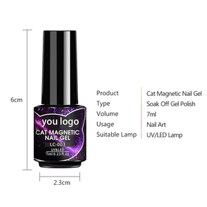 Vernis à ongles magnétique scintillant le plus populaire, gel <span class=keywords><strong>semi</strong></span>-<span class=keywords><strong>permanent</strong></span> effet arc-en-ciel, vernis à ongles gel 9D Galaxy Cat Eye - Product Image 6