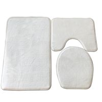 Tapis de bain 3 pièces, tapis de toilette épais avec impression 3d géométrique, personnalisé, pour salle d'eau, 1 pouce