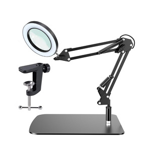 Lámpara de Trabajo con Lupa 58x para Reparación y Soldadura, Lámpara LED de Protección Ocular para Cejas, Uñas, Manicura, <span class=keywords><strong>Estudio</strong></span>, Lectura, con USB - Product Image 1